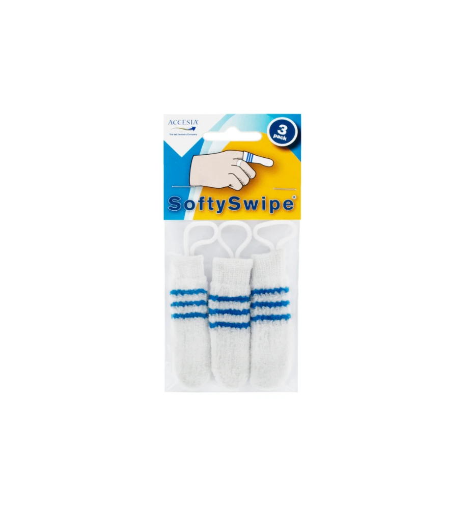Accesia SoftySwipe Vingerborstel - 3 Stuks