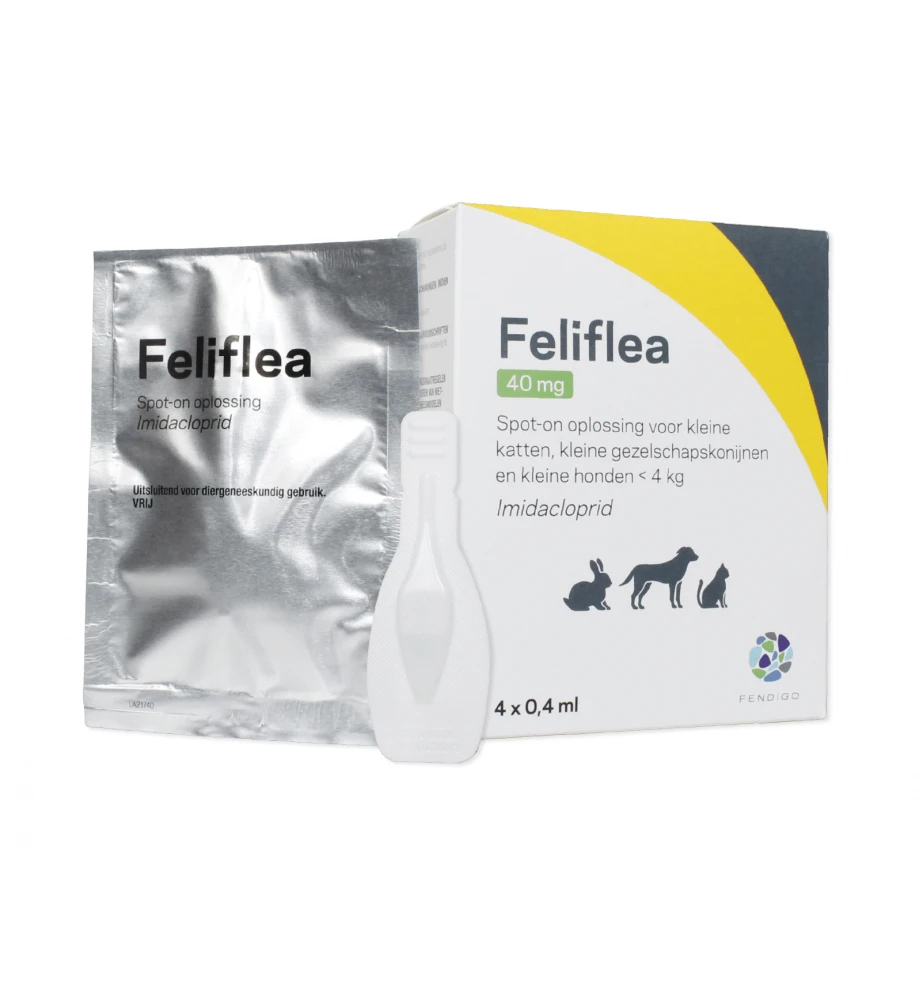 FeliFlea 40 Mg (Kat / Hond / Konijn -4kg) - 4 Pipetten